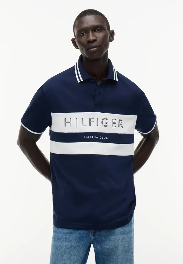 Джемпер поло Tommy Hilfiger, белый/темно-синий