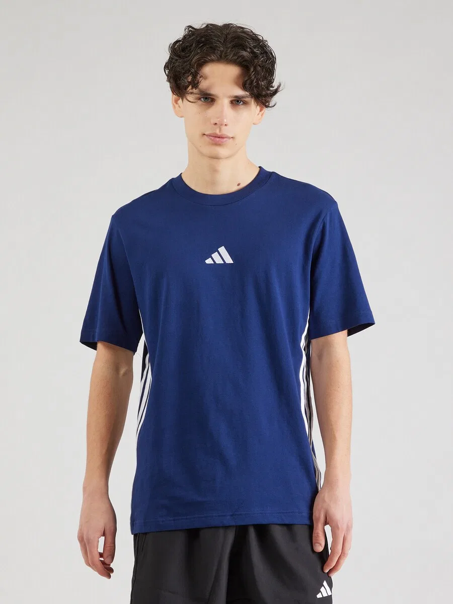 Футболка ADIDAS PERFORMANCE темно-синего цвета — фото 2