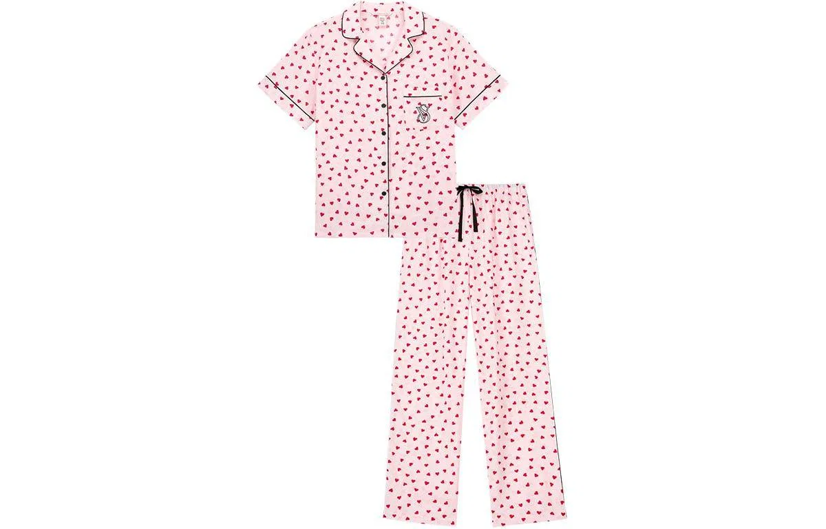 Женский комплект пижамы с принтом Pink Heart Print Victoria's Secret, Set (Pink Heart Print) Gift Box Set — фото 3