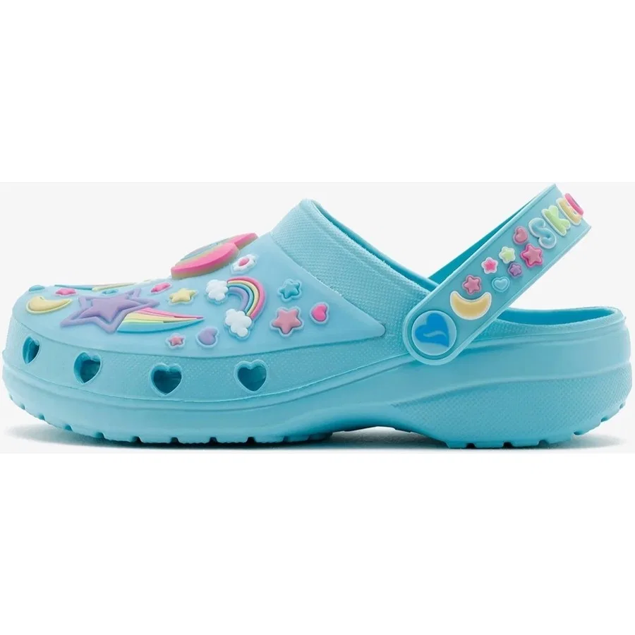 Сандалии-слайды с подсветкой Heart Charmer Skechers, Синий — фото 2