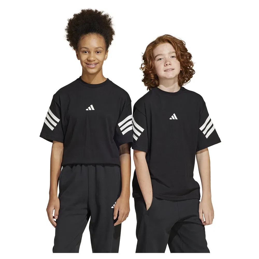 Футболка с коротким рукавом Future Icons 3 Stripes Adidas, черный