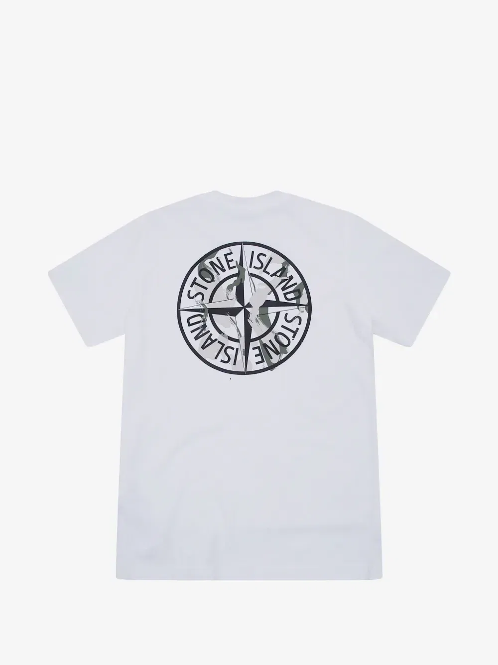 Футболка с логотипом Stone Island Junior, белый — фото 2