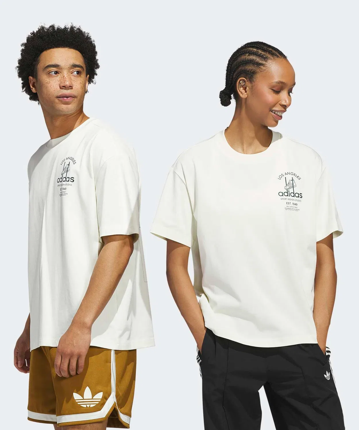 Мужская футболка оверсайз с графическим принтом Adidas Sport Design Studio ASD Fastbrk Tee Adidas, Белый