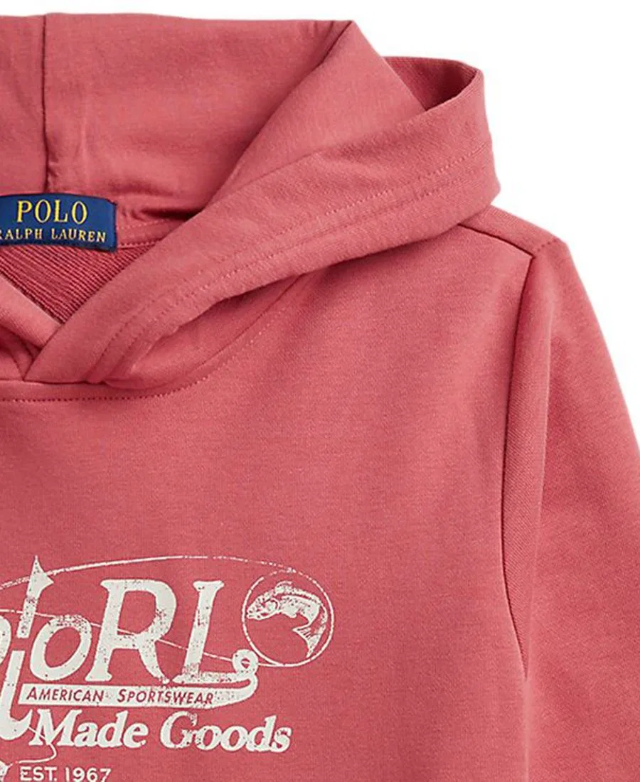Худи из футера с принтом Logo French Terry Polo Ralph Lauren, Adirondack Berry — фото 3