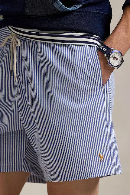 Плавки модель из хлопка Polo Ralph Lauren, синий — фото 4