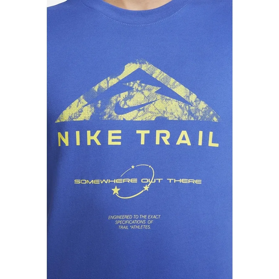 Спортивная футболка с длинным рукавом Dri-Fit Running Trail Nike, Синий — фото 3