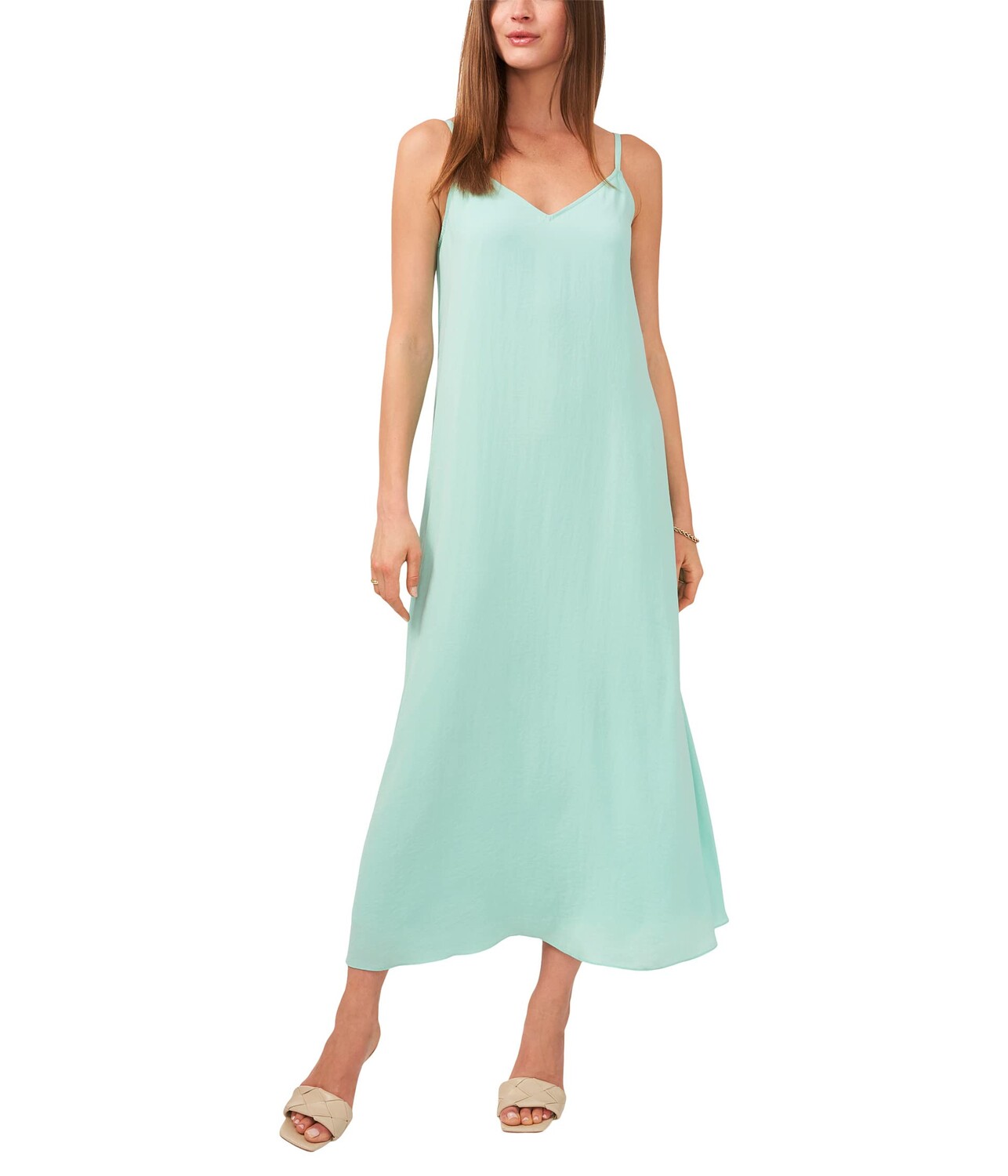 

Платье Vince Camuto, Sleeveless V-Neck Rumple Twill Maxi Dress