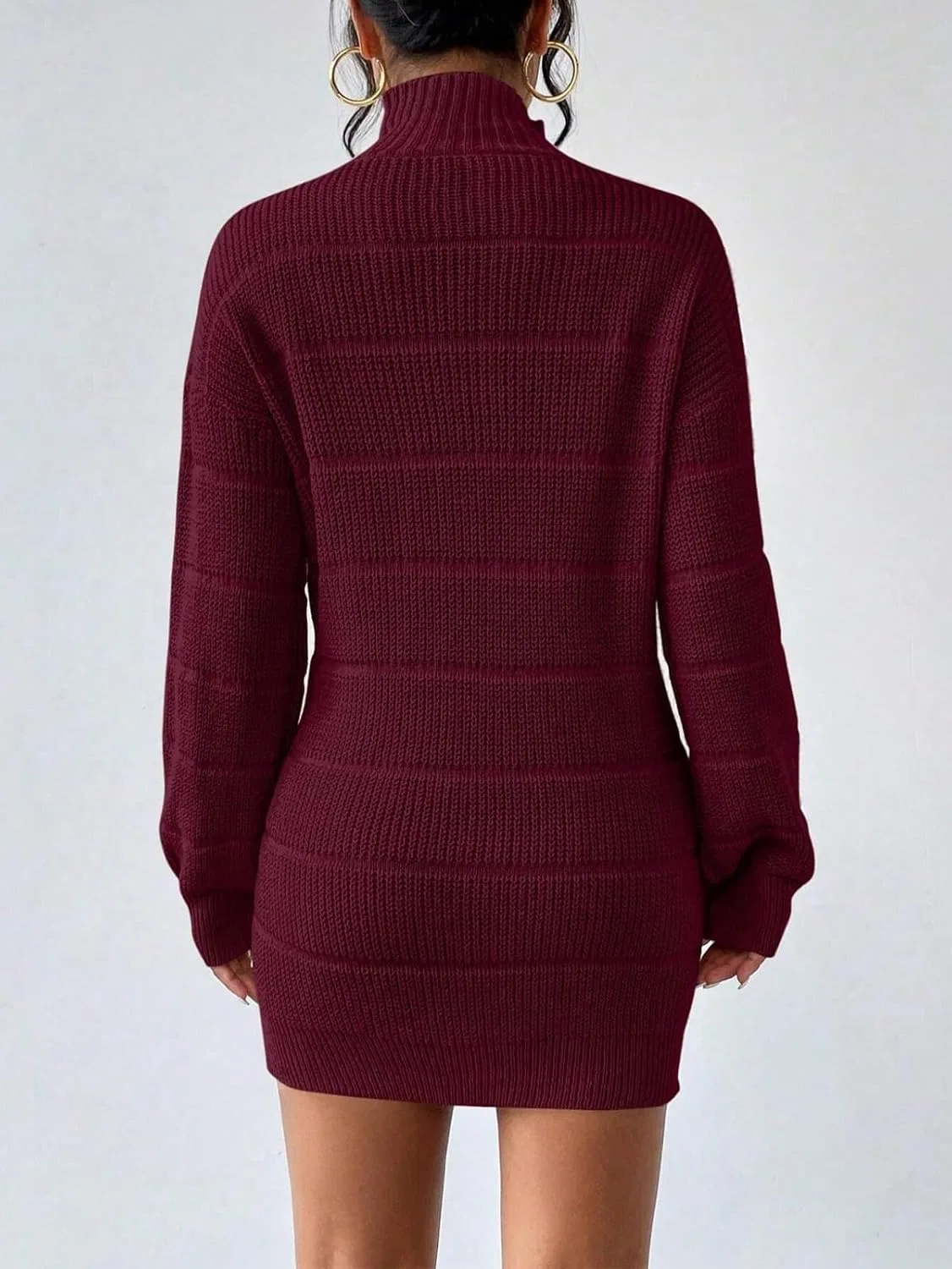Женское облегающее платье с высоким воротником Bodycon, 35 — фото 3