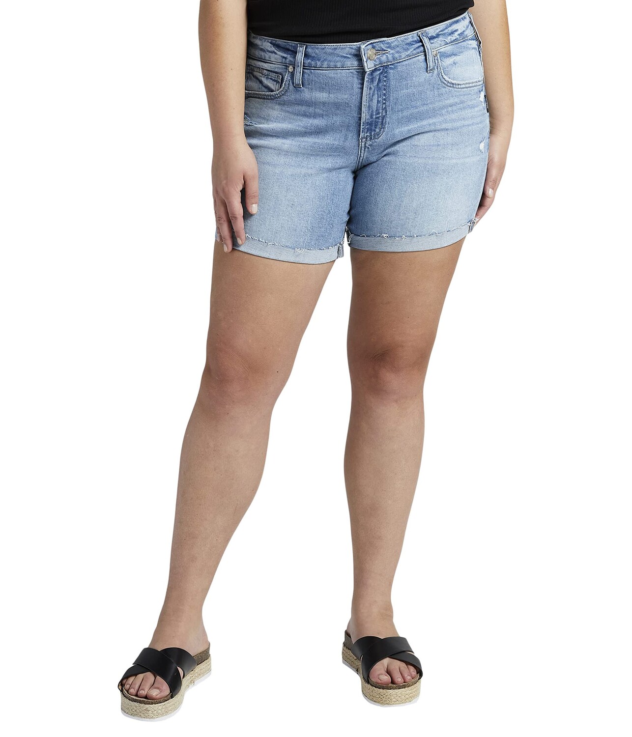 

Шорты Silver Jeans Co., Plus Size Boyfriend Shorts W53623EAF172