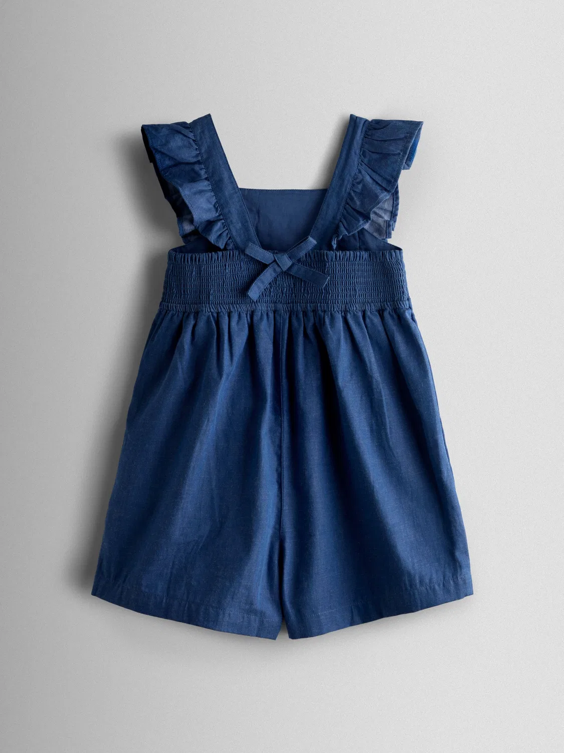 Комбинезон с рюшами и вышивкой, Chambray Blue Jojo Maman Bébé — фото 2