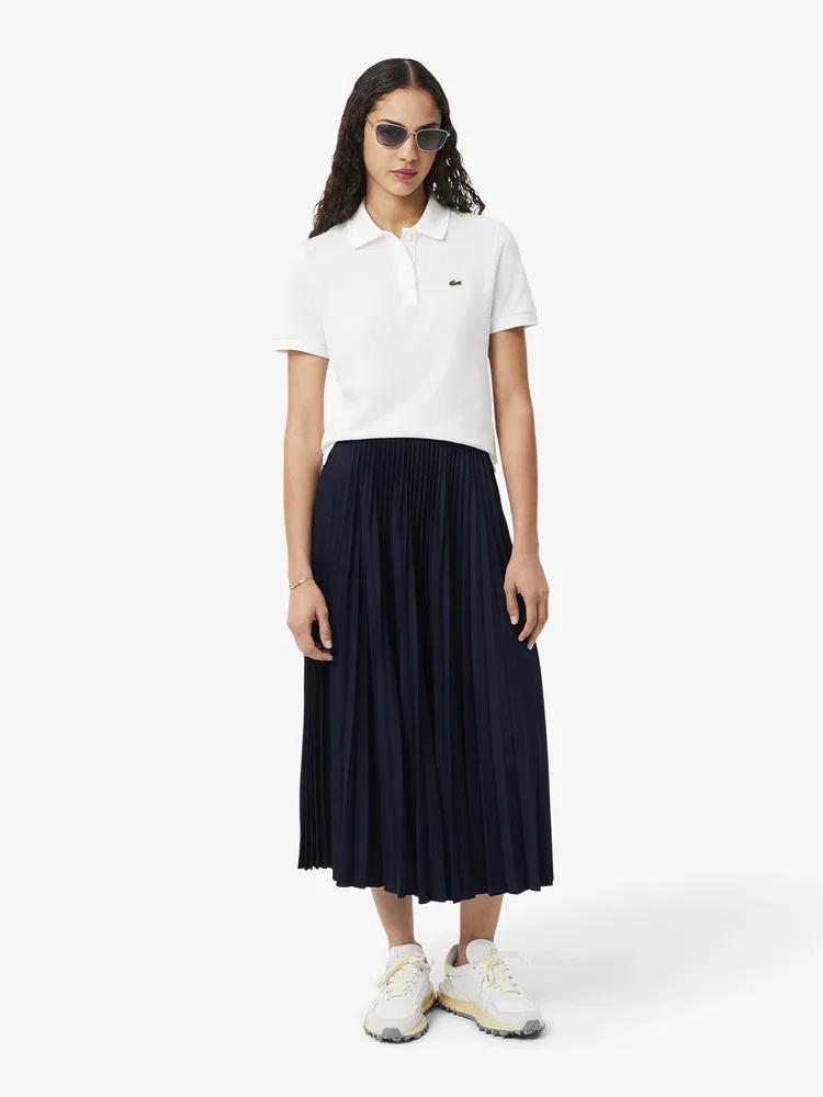 Юбка миди LACOSTE Essential, плиссированная, Navy