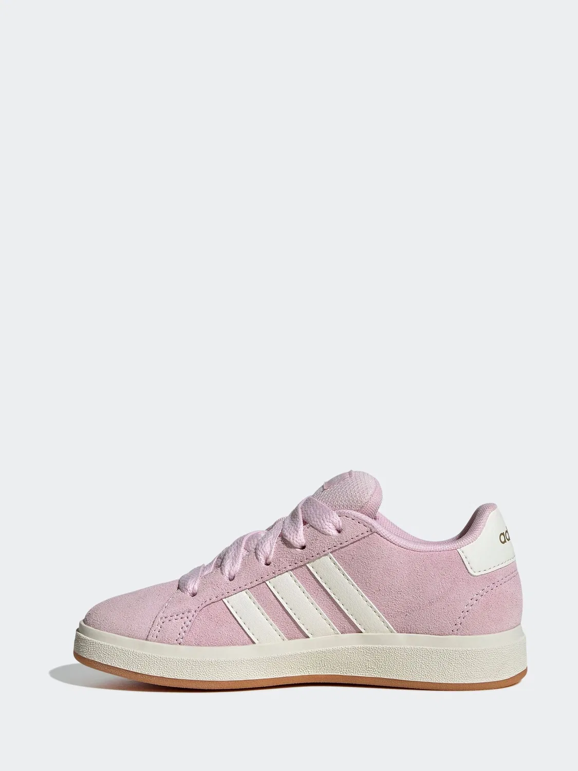 Кроссовки на шнуровке, замшевые adidas Grand Court 00s, розовый — фото 3