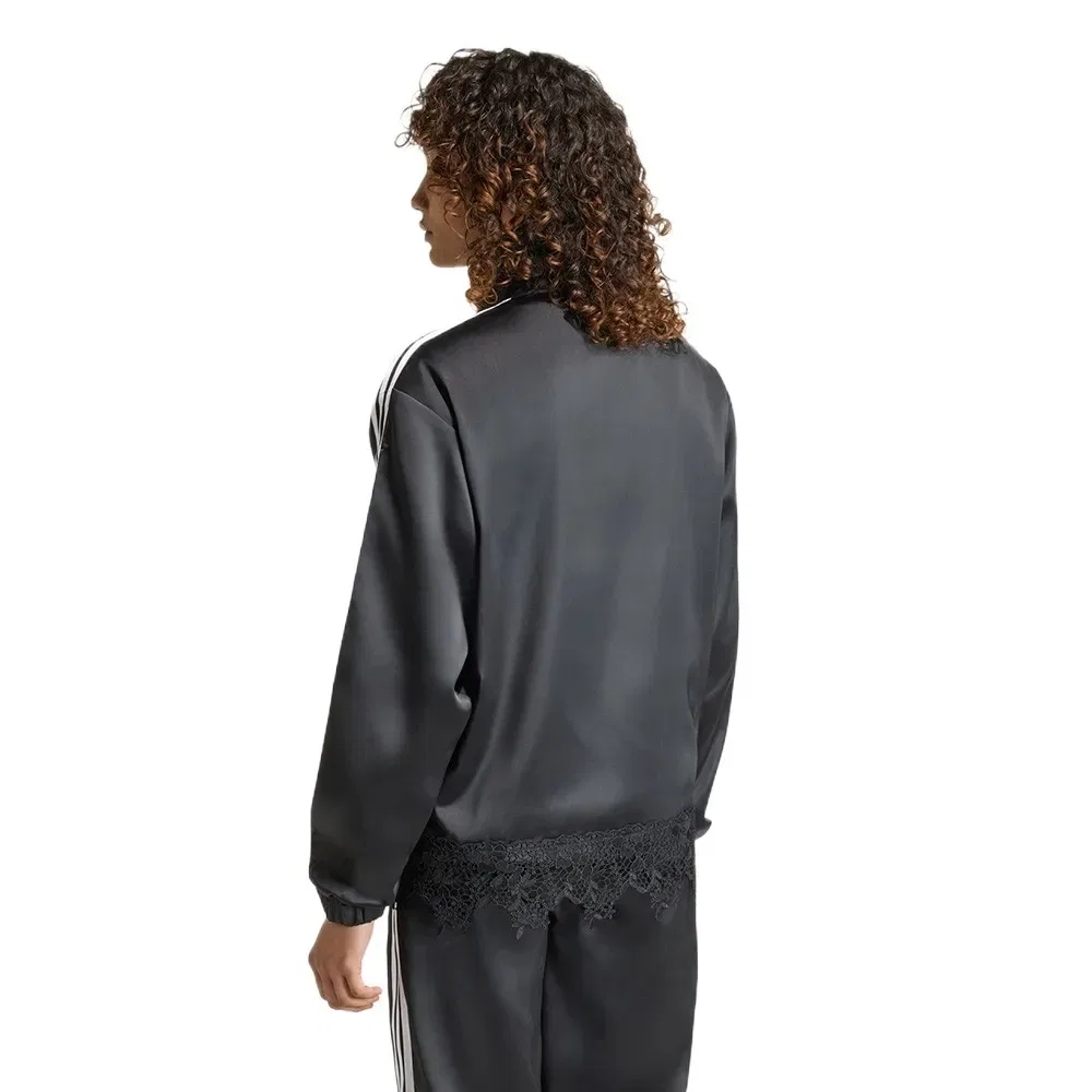 Худи свободного кроя на молнии Satin Lace Firebird Loose Adidas Originals, черный — фото 2