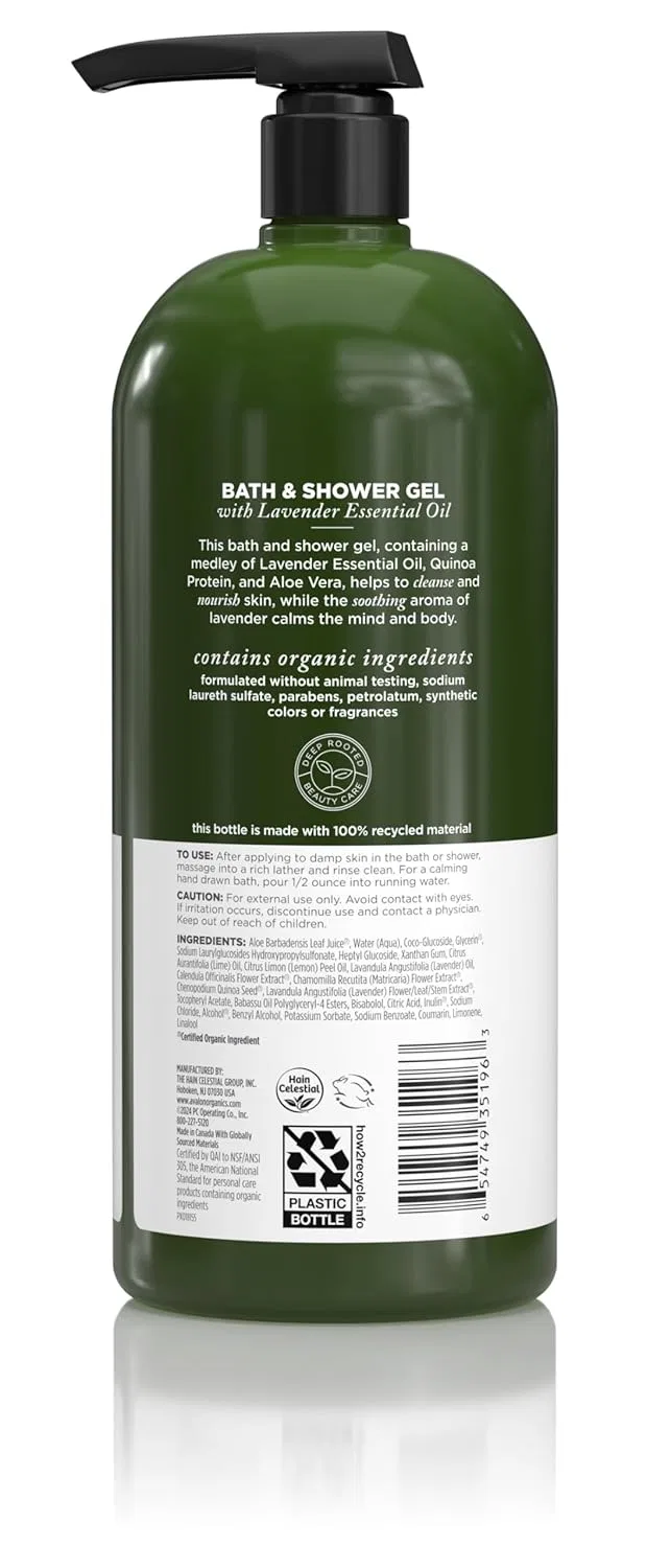 Гель для душа и ванны Nourishing Lavender, Avalon Organics, 32 oz — фото 2