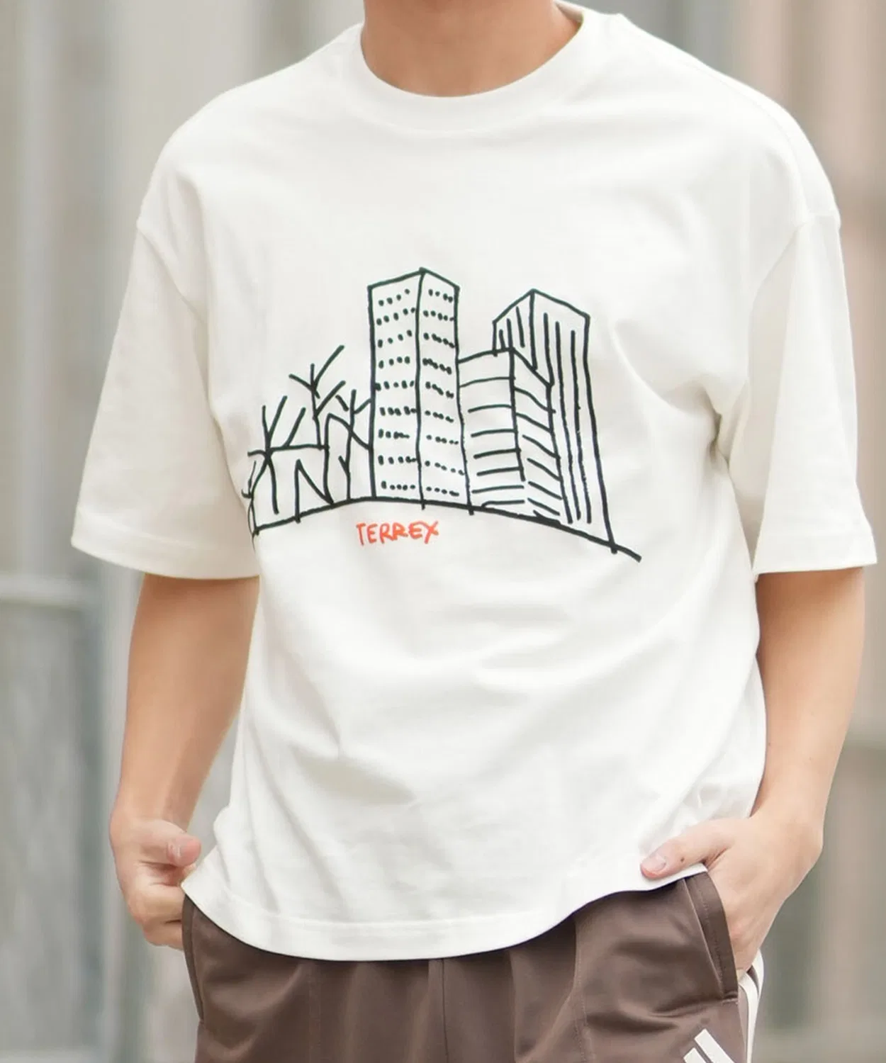 Мужская футболка с коротким рукавом Shmoo Mark Gonzales Adidas, White