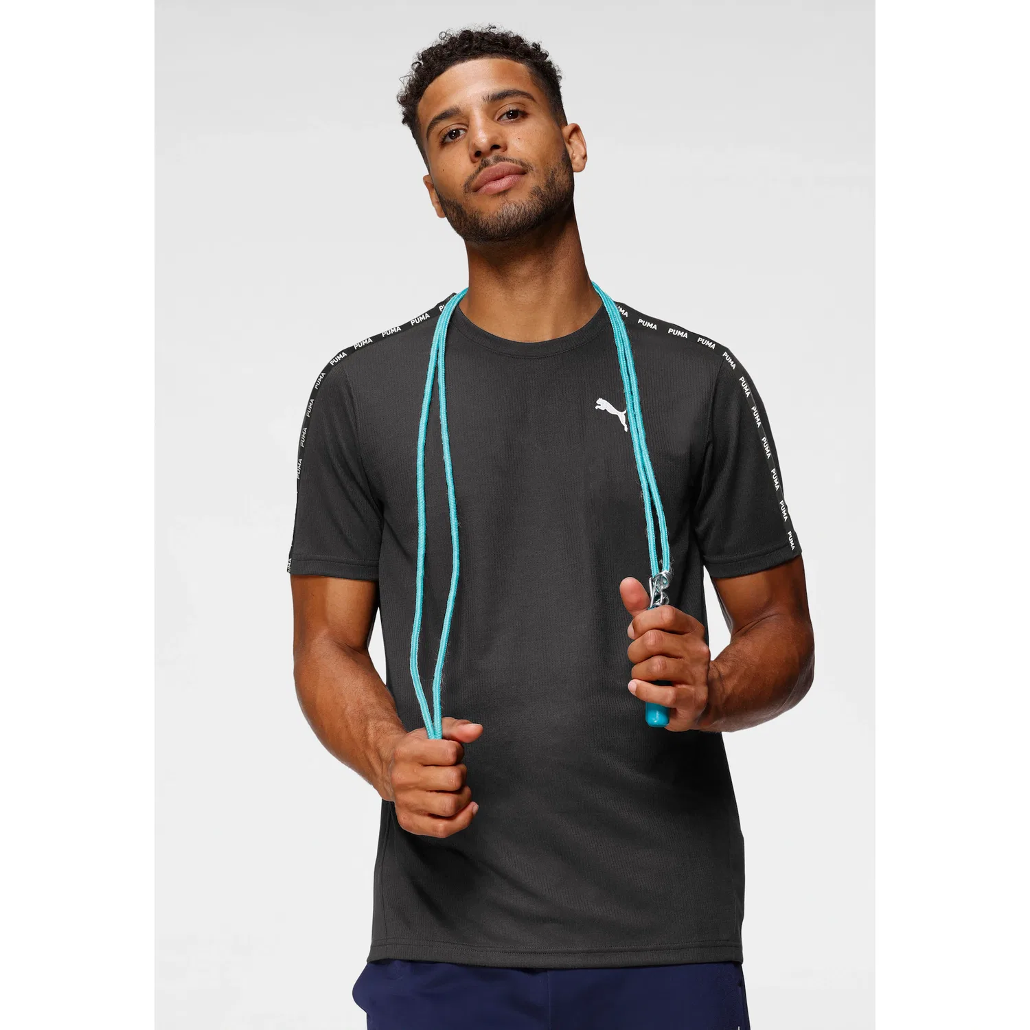 Детская тренировочная футболка с логотипом PUMA, Black