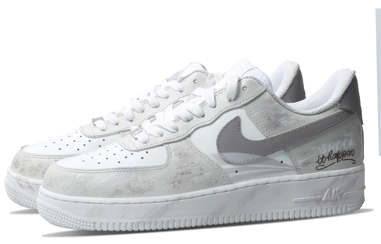 Детские кроссовки с низким верхом Nike Air Force 1, Beige Blue — фото 4