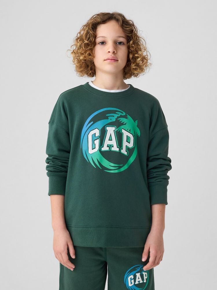 

Детская толстовка с логотипом Gap, зеленый