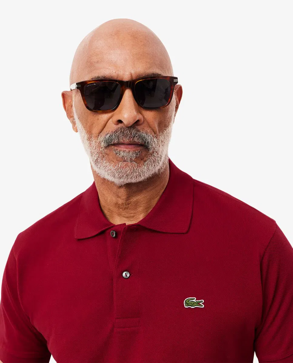 Рубашка с коротким рукавом, Polo Original Corte Clásico, Lacoste, бордовый — фото 3