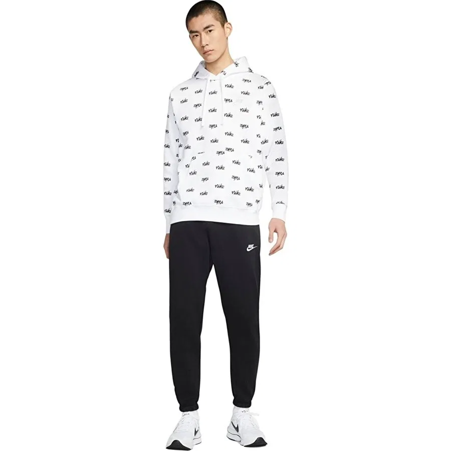 Мужской худи Sportswear Club Pullover Bb Hoodie Nike, Белый — фото 4