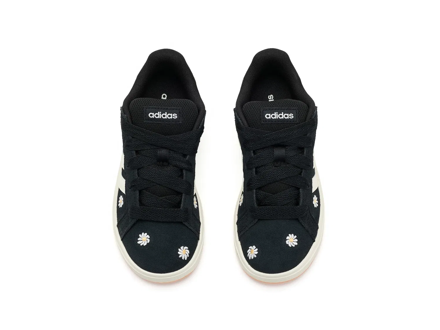 Кроссовки Grand Court 00s (для маленьких и больших детей) Adidas Kids, Black/Off White/Gum — фото 3