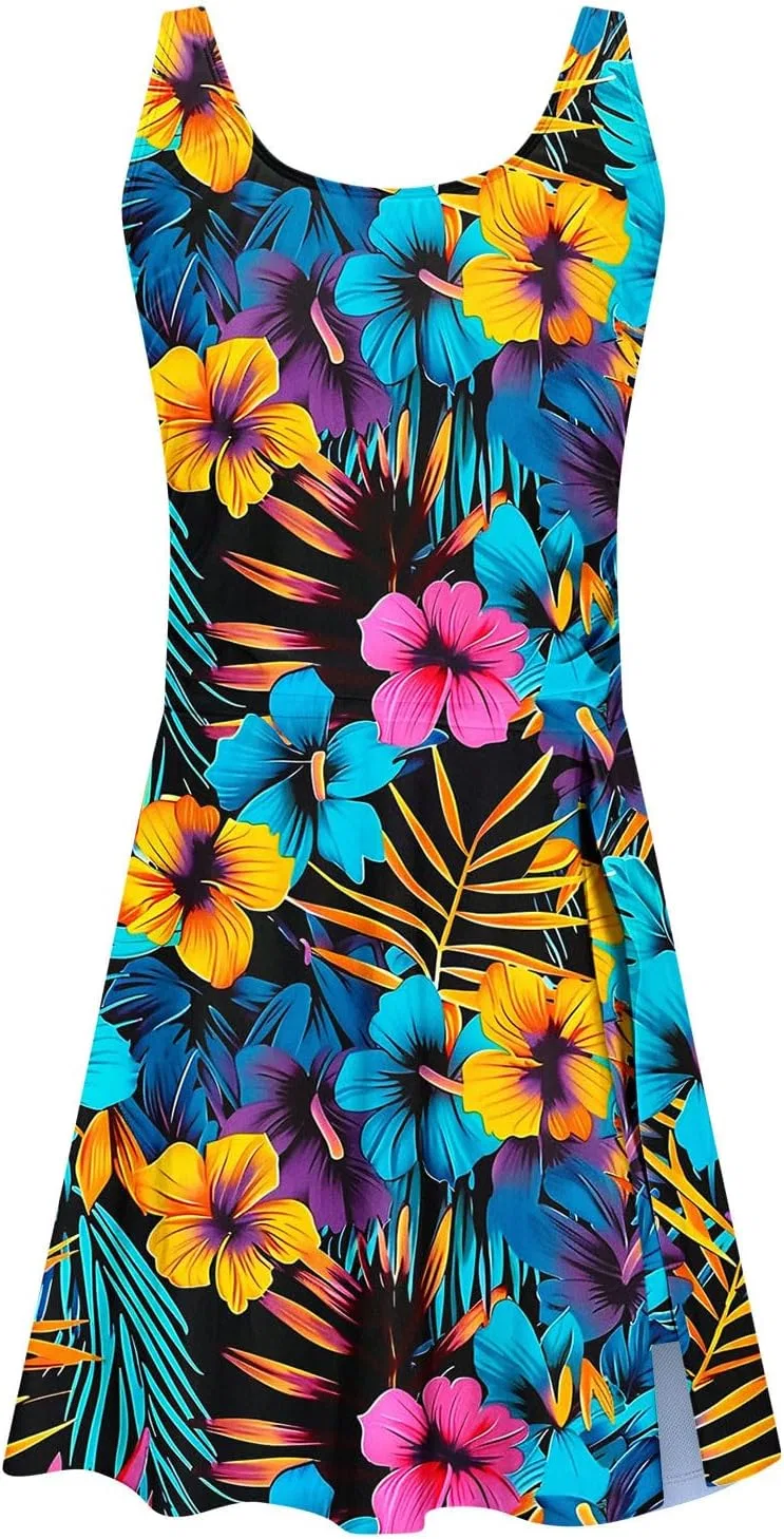 Женский танкини с утяжкой живота Split Swimdress, Multicolor — фото 4