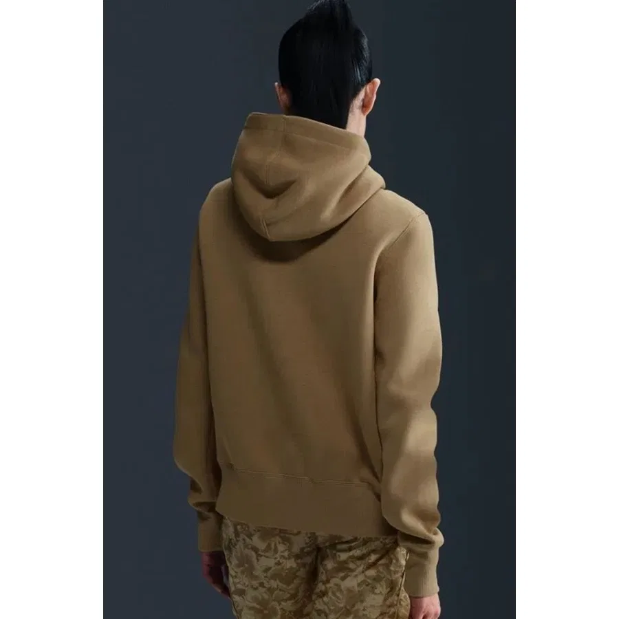 Женский свитшот с капюшоном и молнией Phoenix Fleece Nike, Бежевый — фото 2