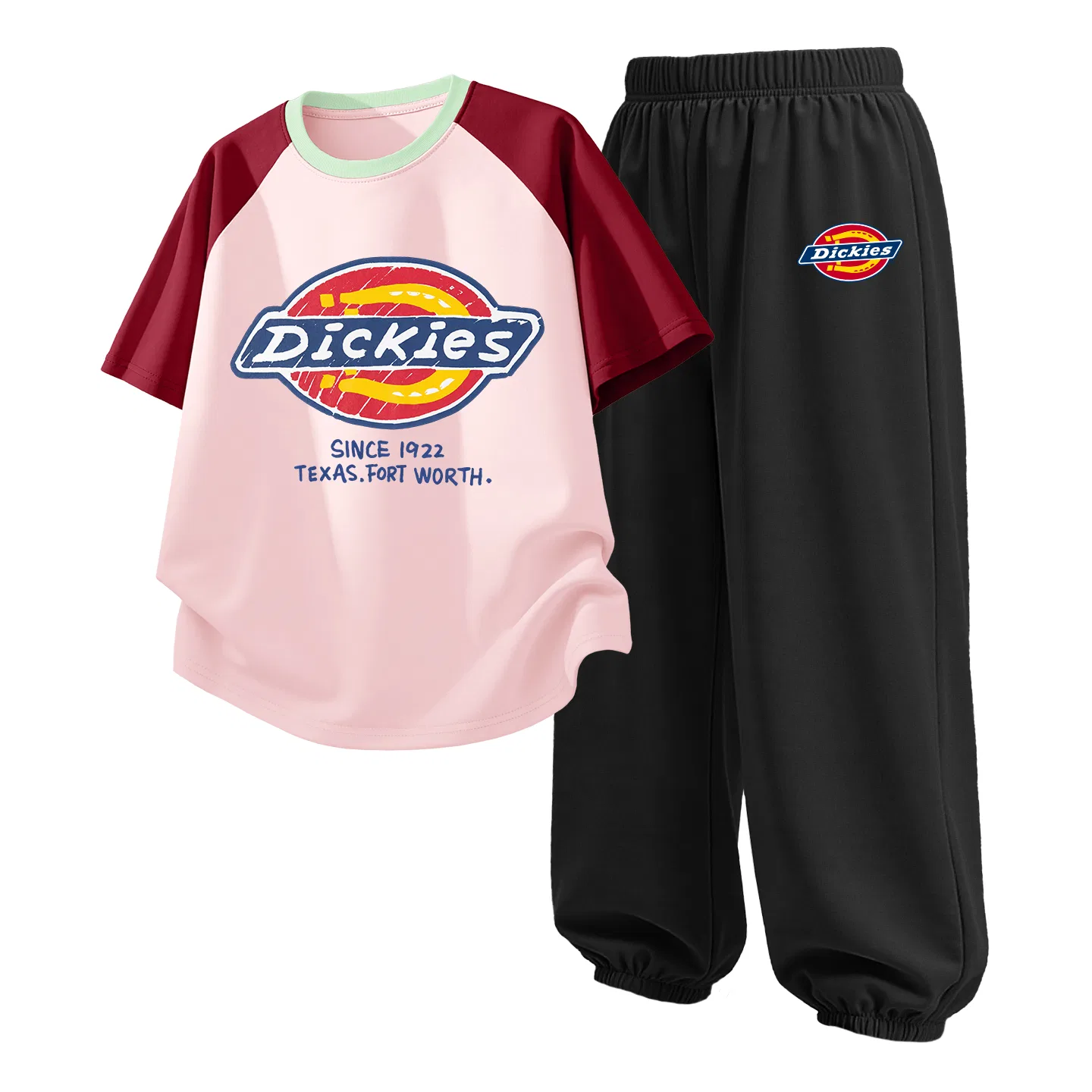 Детский спортивный комплект из 2 предметов S Logo Red Pink+S Logo K Black Dickies, Red Pink/Black