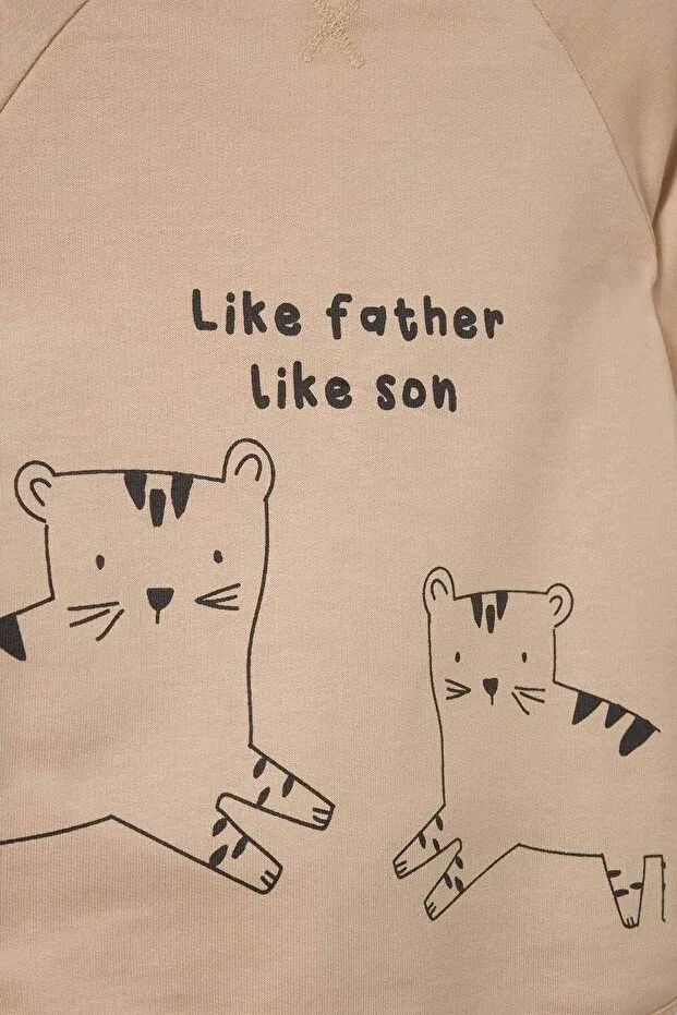 Детский комплект для мальчиков с принтом Tiger Printed Defacto, Beige — фото 2