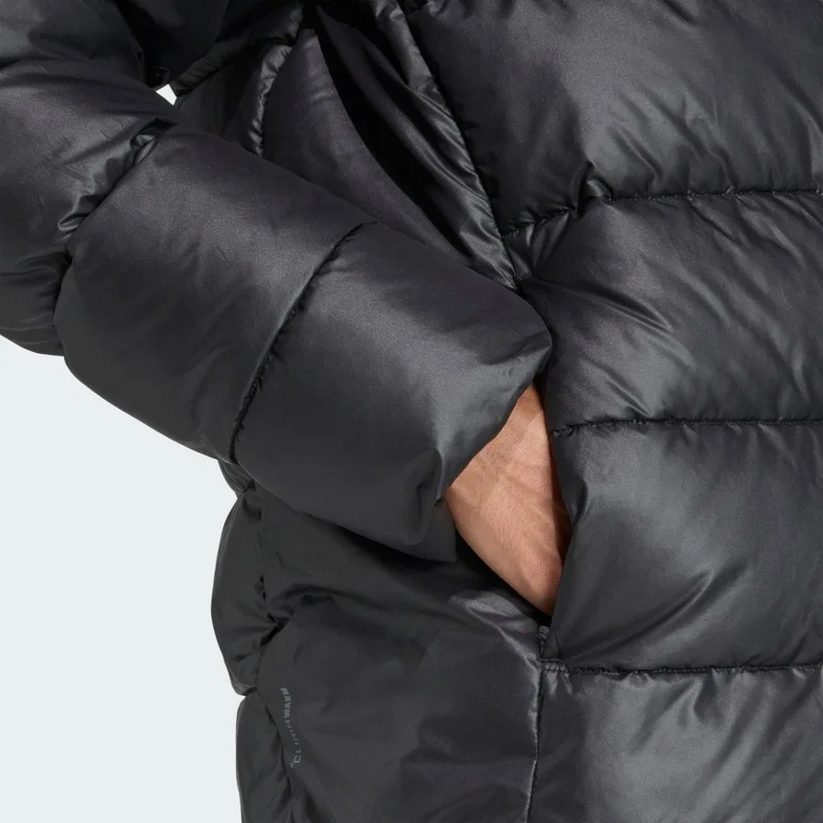 Куртка-пуховик с капюшоном CLIMAWARM Synthetic Down Puffer Jackets adidas, Черный — фото 4