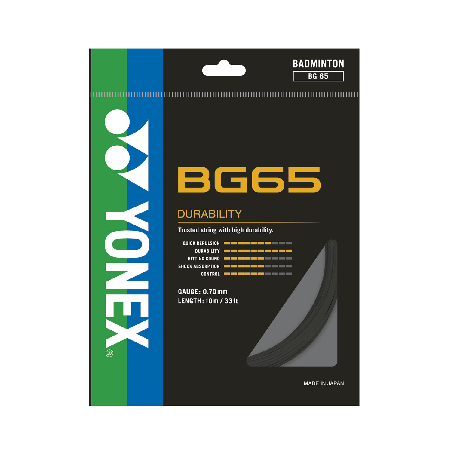 

Бадминтонная струна BG 65 черная YONEX