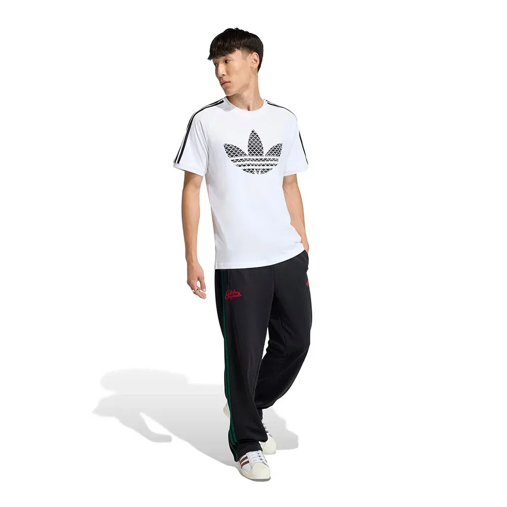 Футболка с принтом Monogram Infill 3 Stripes Adidas Originals, белый — фото 4