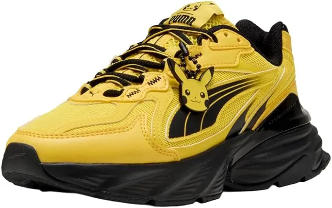 Детские кроссовки для мальчиков с принтом Pokemon Fade Nitro Pikachu PUMA, Yellow — фото 2