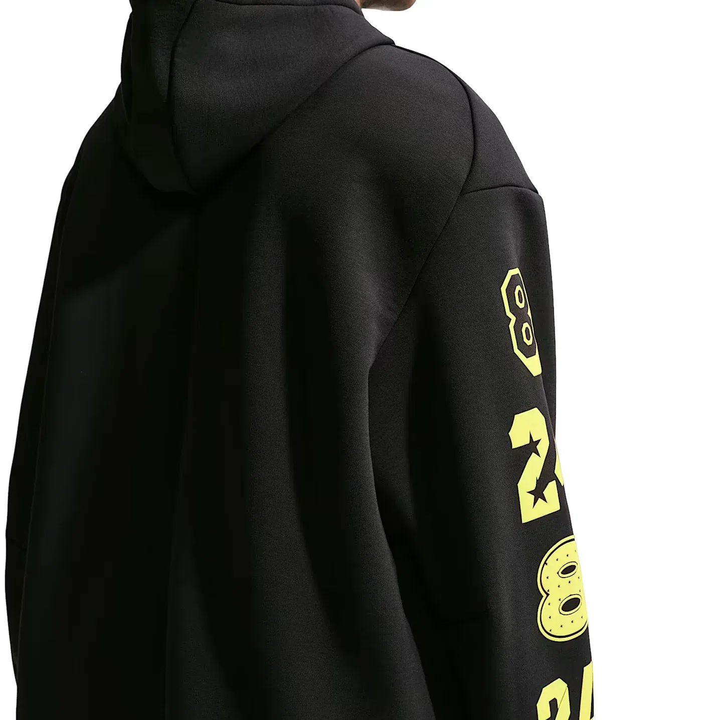 Мужское худи для баскетбола Kobe Fleece Pullover Hoodie 'Black Sonic Yellow Light Photo Blue' Nike, Black/Sonic Yellow/Light Photo Blue — фото 2