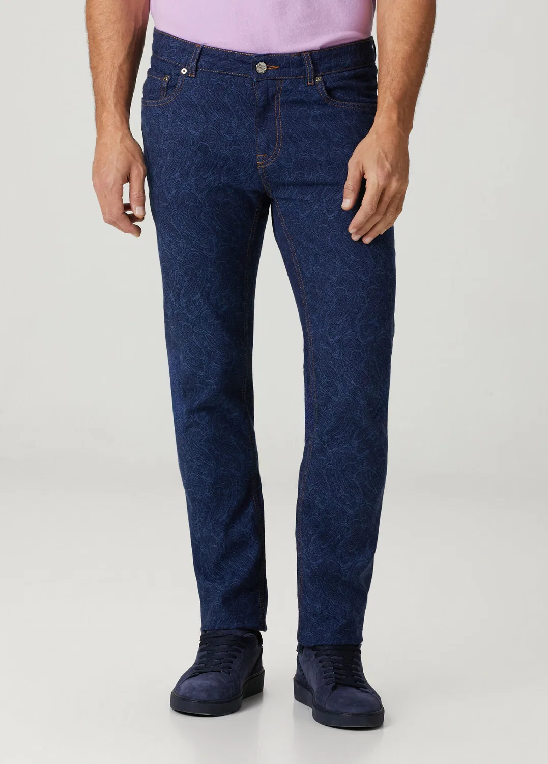 Джинсы Etro Mavi Etnik Desenli, Gri — фото 2