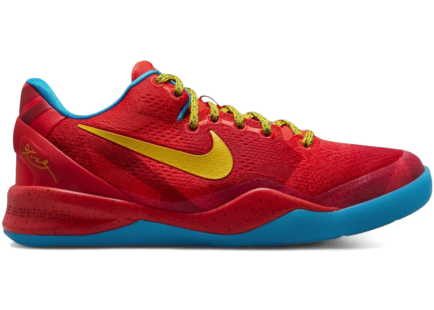 Детские кроссовки для активного отдыха Nike Kobe 8, Light Crimson/Vivid Blue/Bright Citron