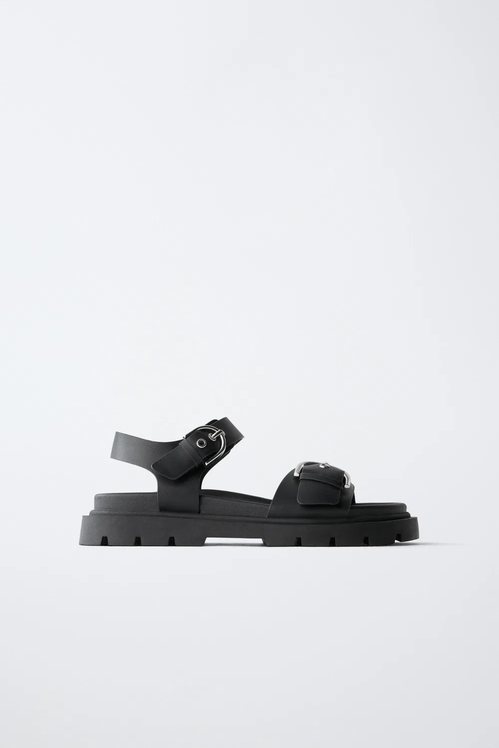 Сандалии с пряжками ZARA, Black