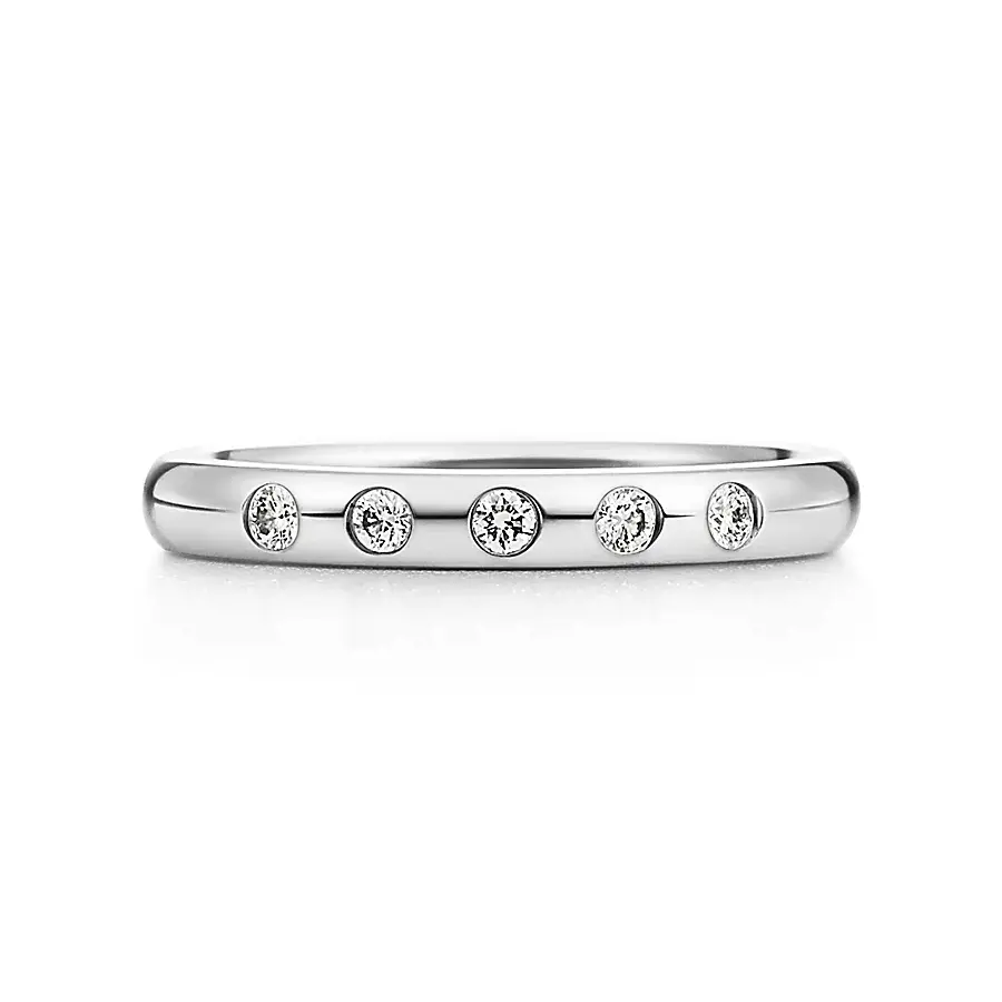 

Кольцо Tiffany & Co. x Elsa Peretti Stacking Band, платина/бриллиант