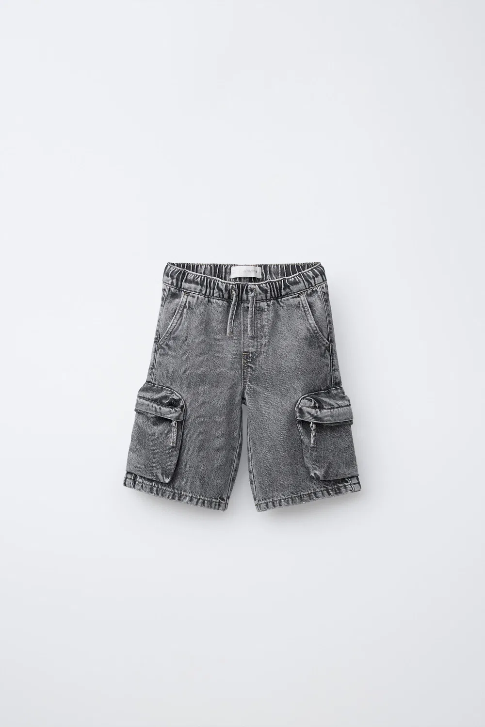 ШОРТЫ-БЕРМУДА ИЗ ГОРОДСКОГО ДЕНИМА ZARA, Mid-Grey