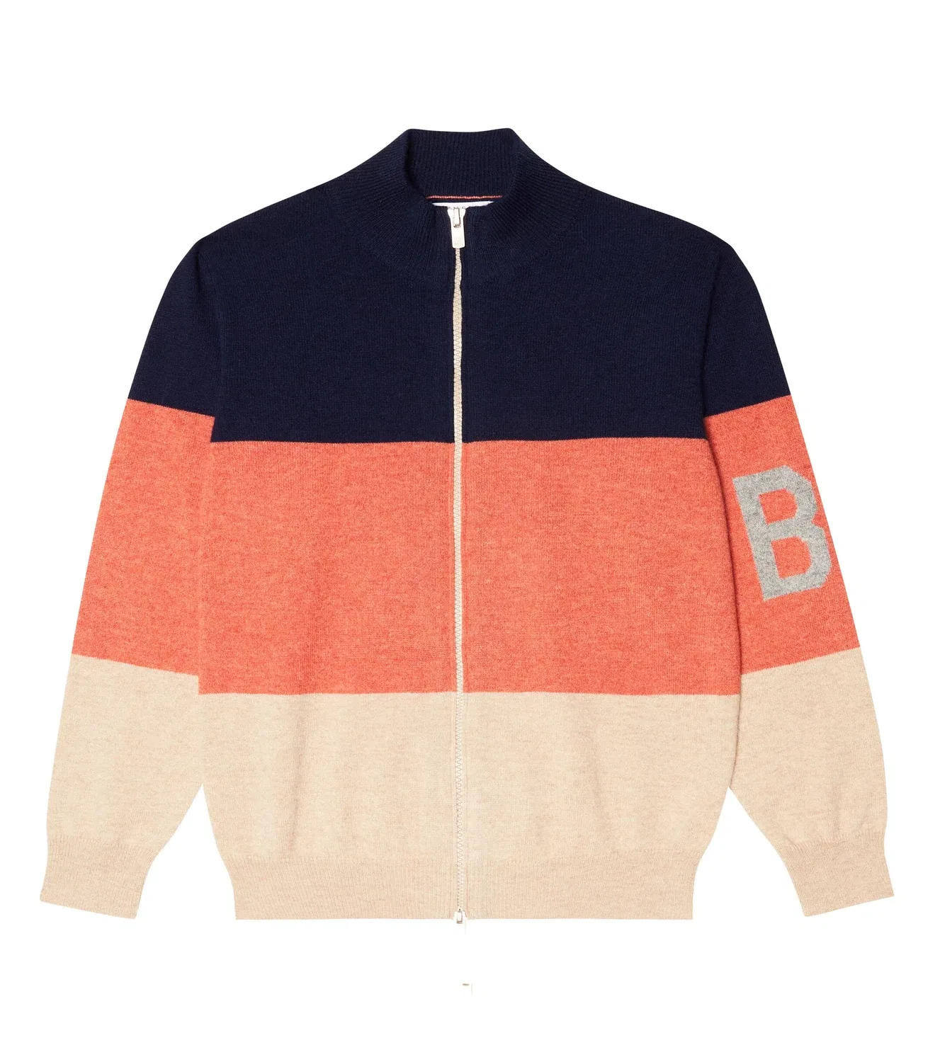 Свитер из кашемира на молнии Brunello Cucinelli Kids, мультиколор