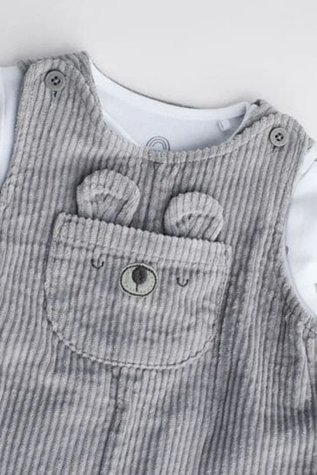 Детский комбинезон-боди с принтом Next Baby, Gray — фото 4