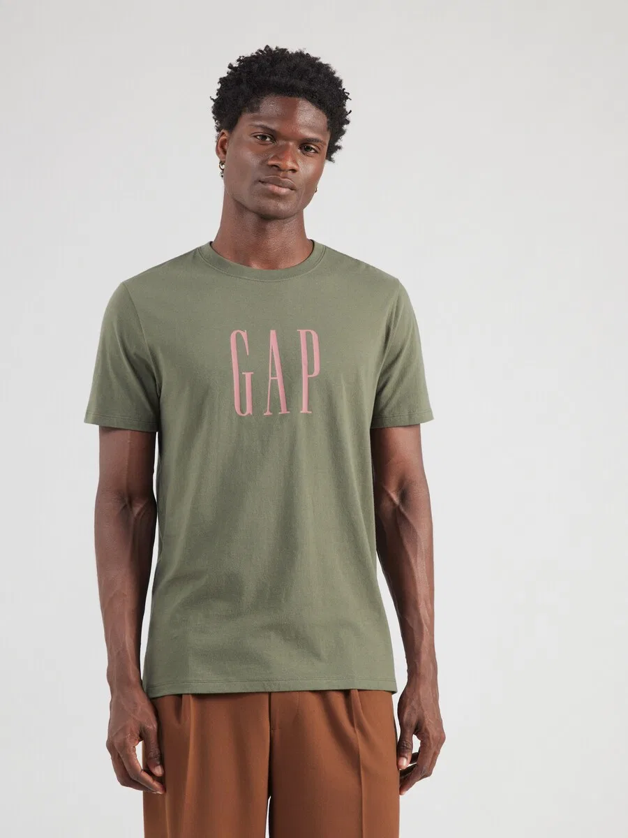 Рубашка GAP 'EVERYDAY' оливкового цвета — фото 3