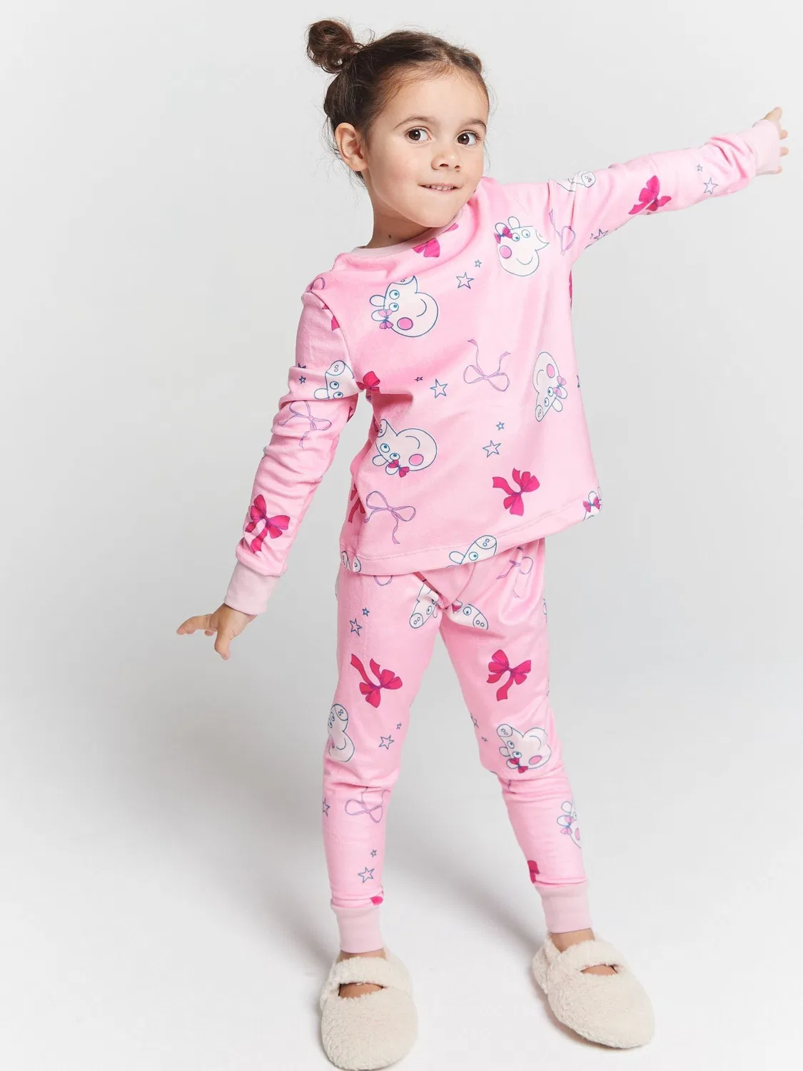 Пижама Peppa Pig, флисовая Brand Threads, розовый