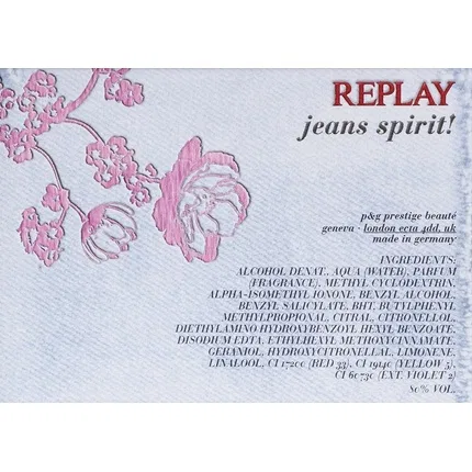 Туалетная вода Replay Jeans Spirit! For Her, 20 мл