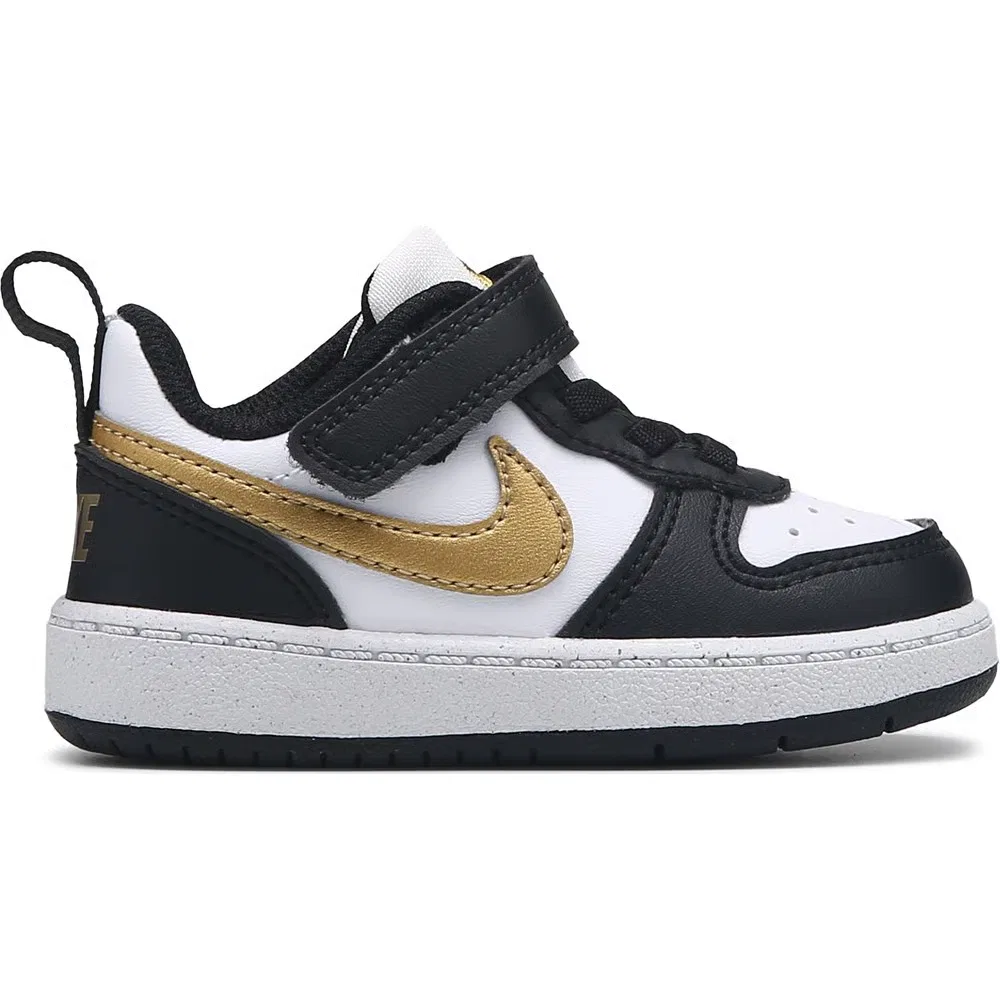 Детские низкие кроссовки Court Borough 2 Nike, Black/Gold — фото 2
