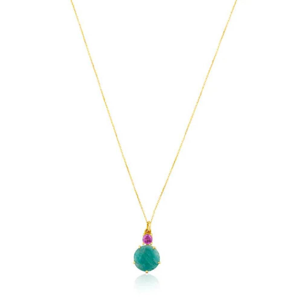 

Колье с подвеской Tous Ivette With Amazonite And Ruby, золото