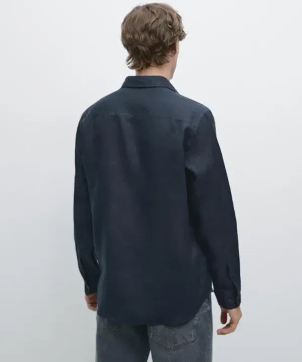 Рубашка льняная Slim Fit, Massimo Dutti — фото 3