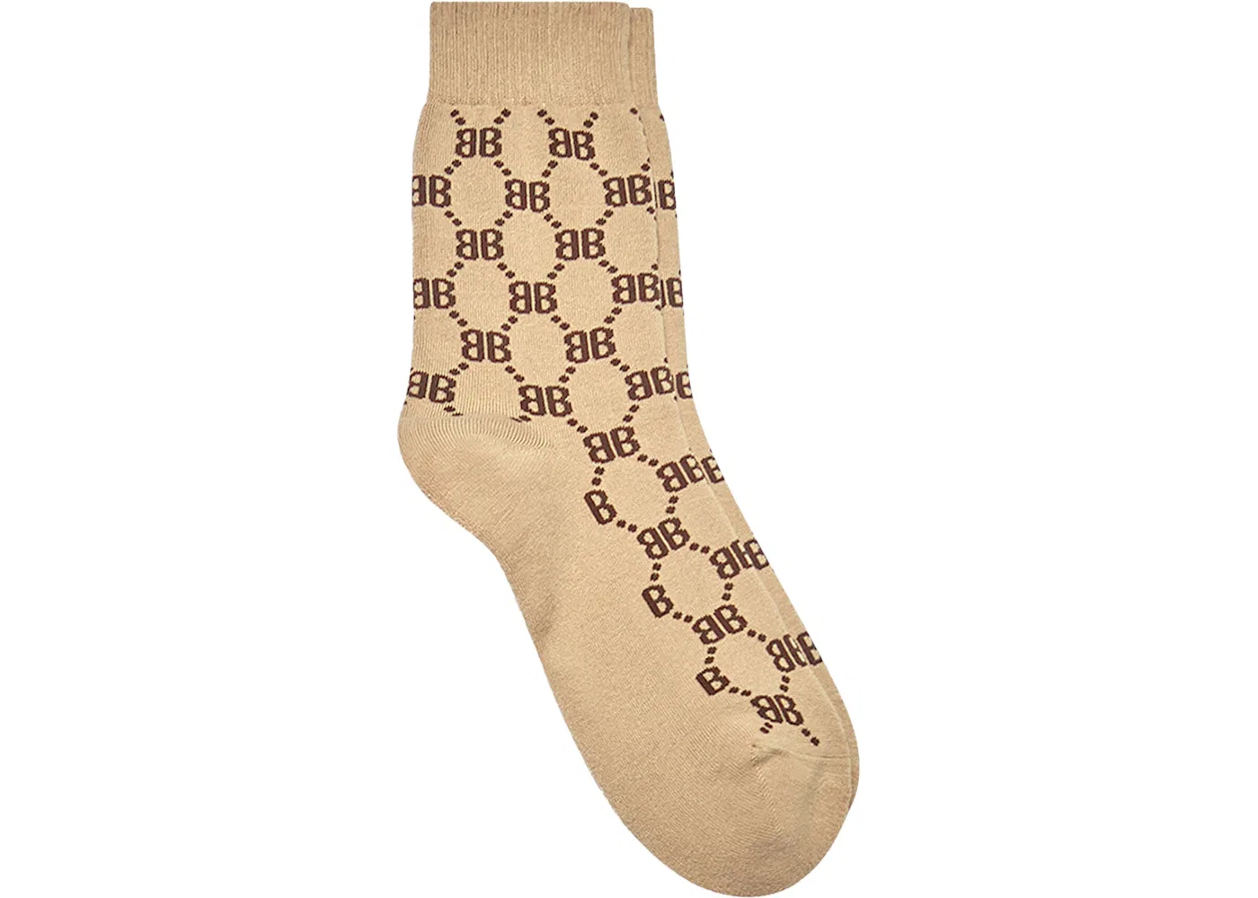 Мужские носки Gucci x Balenciaga The Hacker Project Hacker BB Tennis Socks, Beige