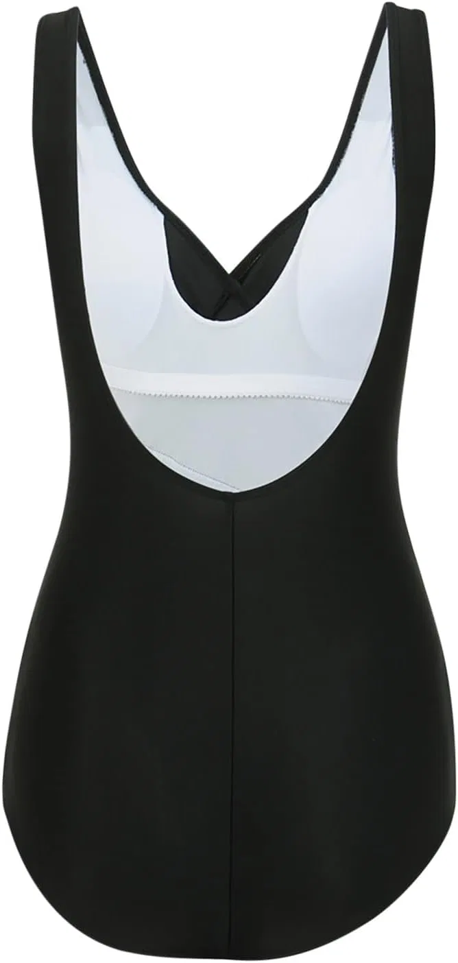 Женский слитный купальник V-образным вырезом Push Up Athletic, Black — фото 3