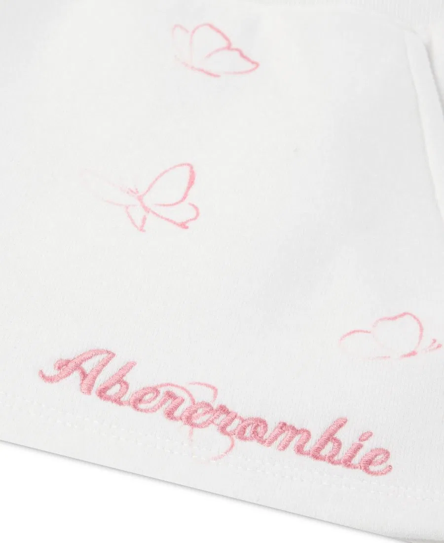 Шорты детские из флиса с принтом Abercrombie Kids, Flutter White — фото 3